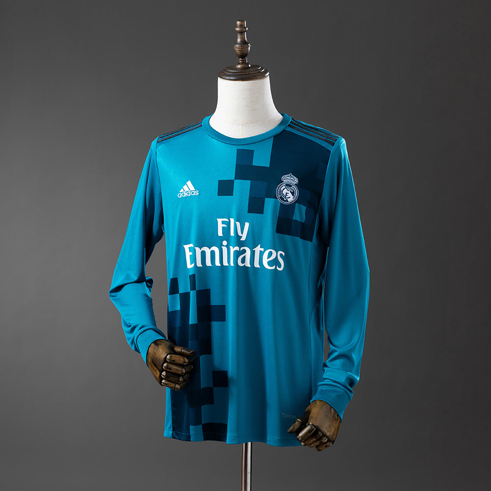 Maillot Rétro Real Madrid 17/18 Troisième Extérieur Manche Longue