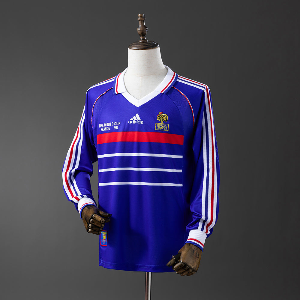 Maillot Rétro France 1998 Domicile Manche Longue