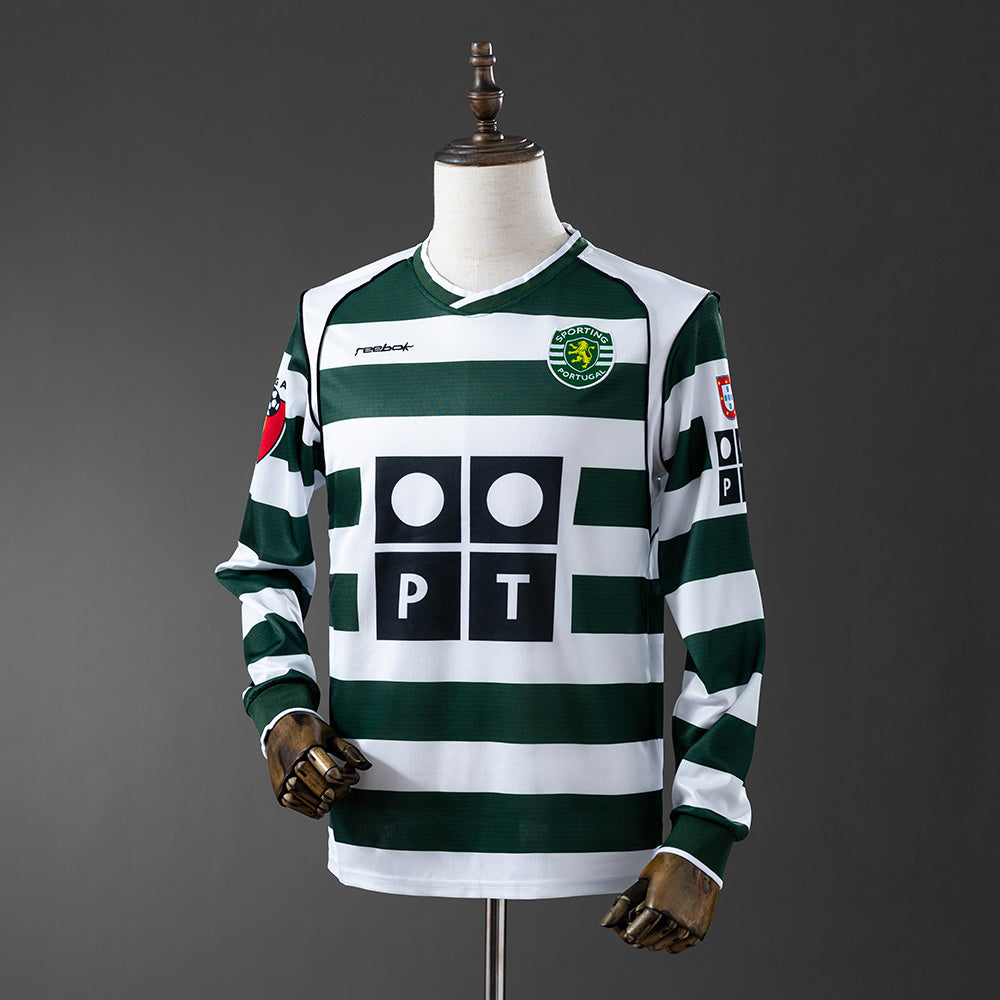 Maillot Rétro Sporting Lisbonne 01/03 Domicile Manche Longue