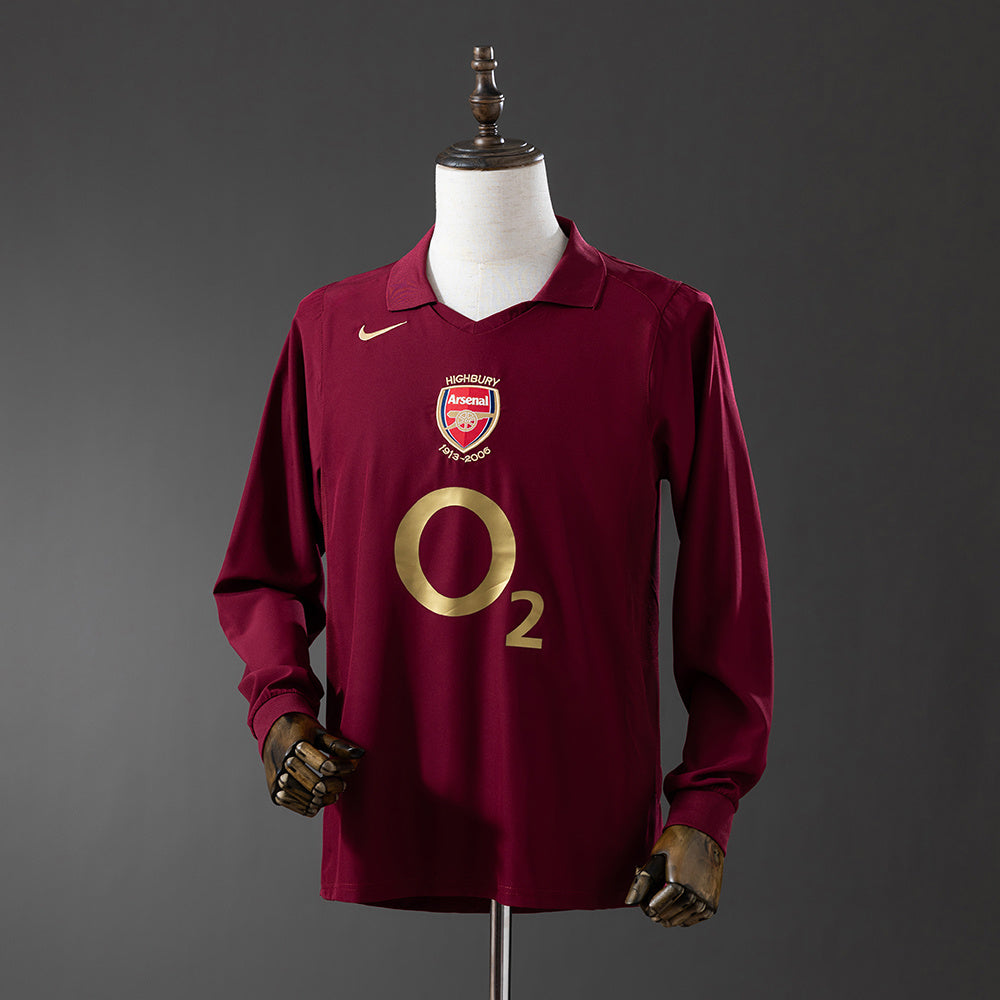 Maillot Rétro Arsenal 05/06 Domicile Manche Longue