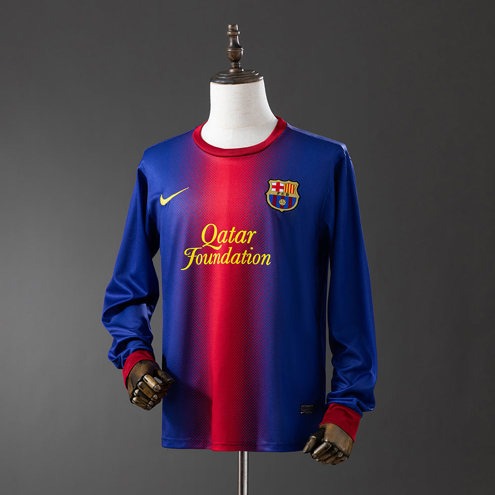 Maillot Rétro Barcelone 12/13 Domicile Manche Longue
