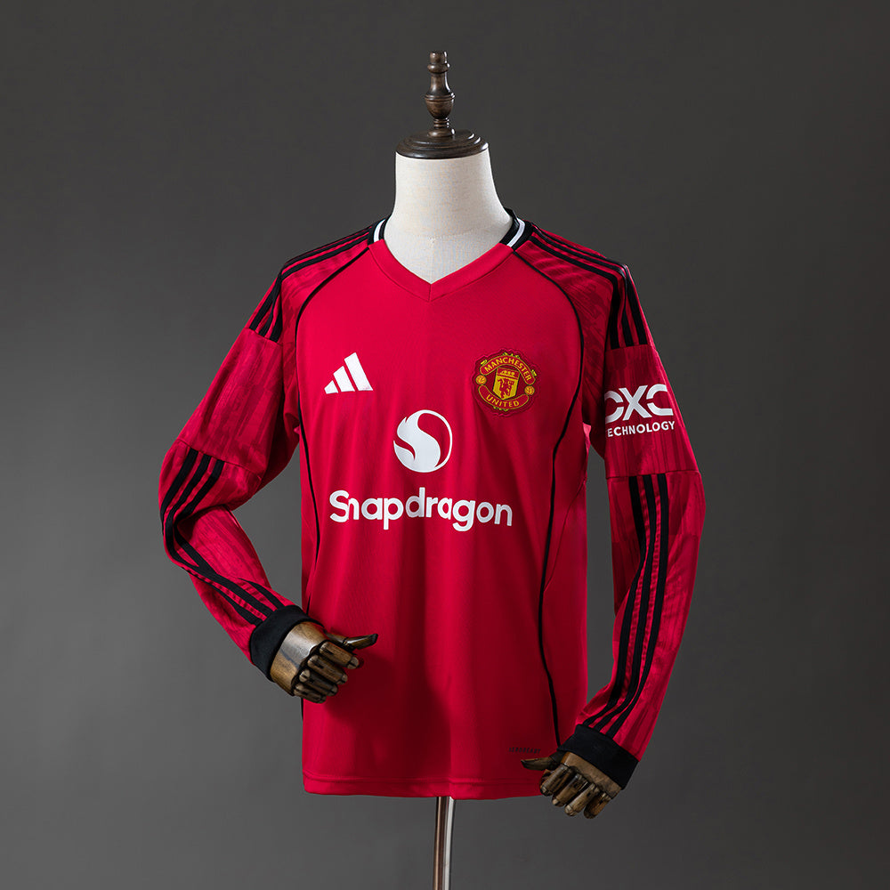 Maillot Manchester United 25/26 Domicile Manche Longue