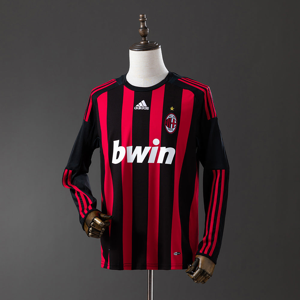 Maillot Rétro AC Milan 08/09 Domicile Manche Longue