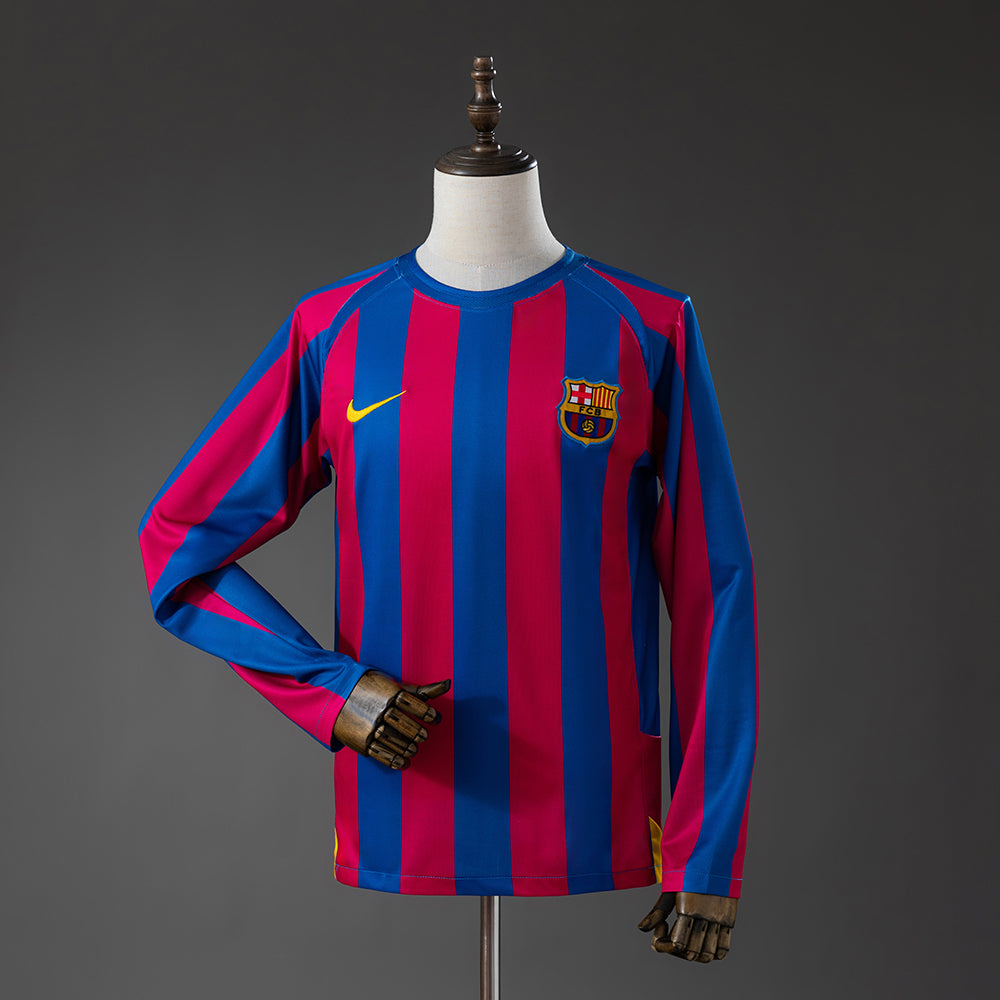 Maillot Rétro Barcelone 05/06 Domicile Manche Longue