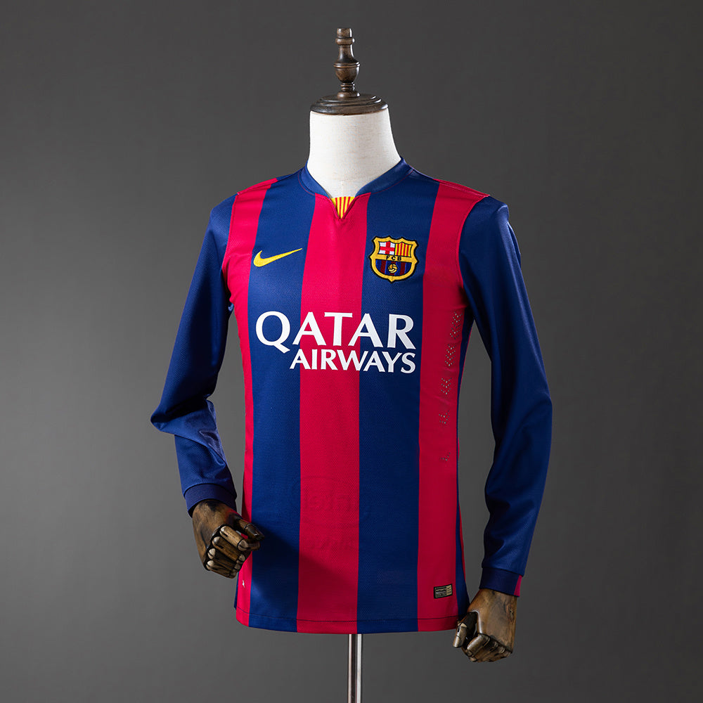 Maillot Rétro Barcelone 2014/15 Domicile Manche Longue