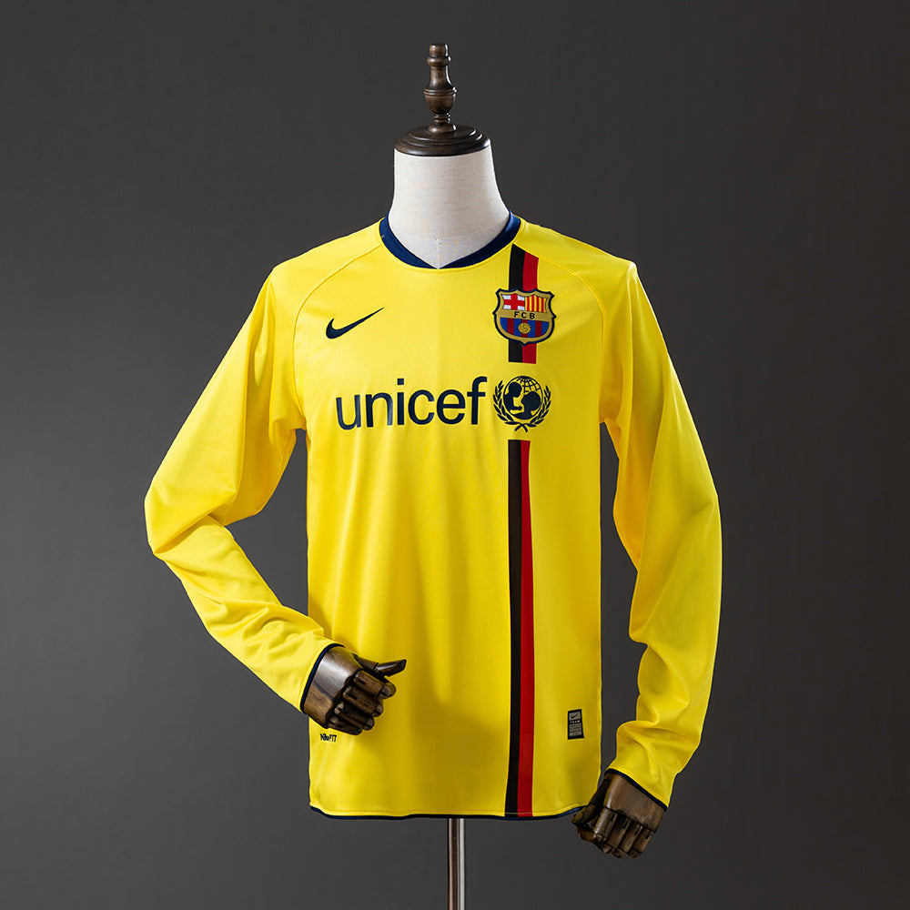 Maillot Rétro Barcelone 08/09 Extérieur Manche Longue