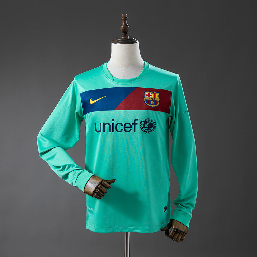 Maillot Rétro Barcelone 10/11 Extérieur Manche Longue