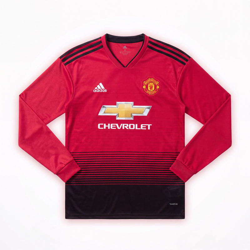 Maillot Rétro Manchester United 18/19 Domicile Manche Longue