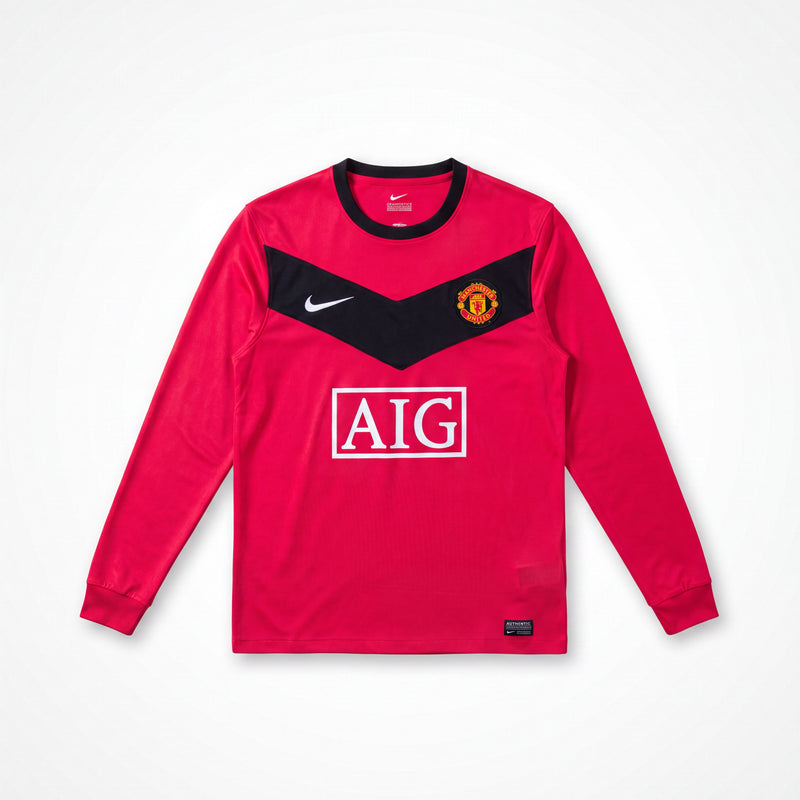 Maillot Rétro Manchester United 2010 Domicile Manche Longue