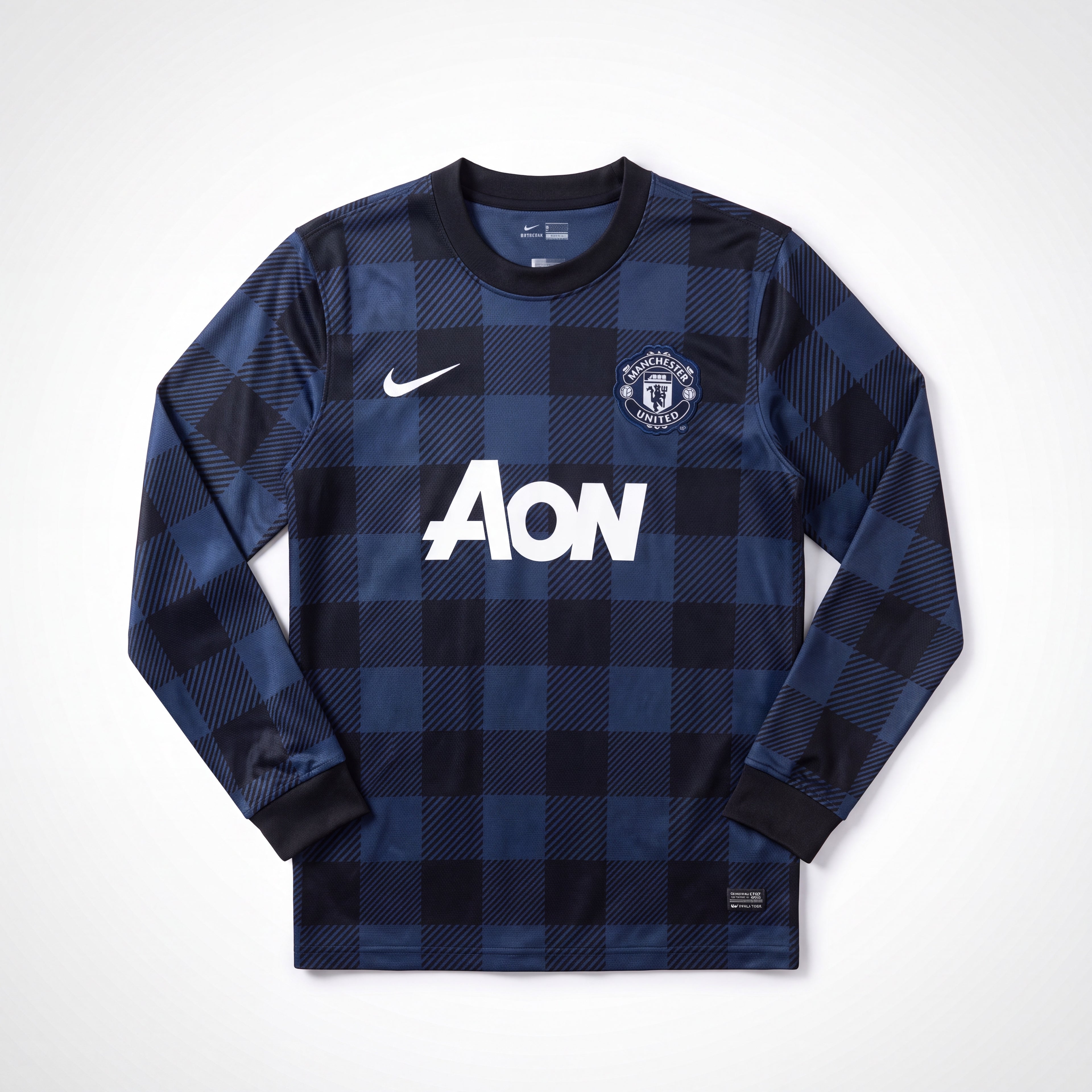 Maillot Rétro Manchester United 13/14 Noir Manche Longue