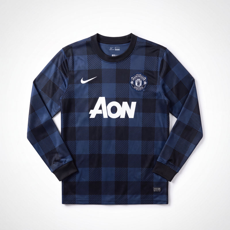 Maillot Rétro Manchester United 13/14 Noir Manche Longue