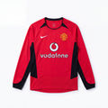 Maillot Rétro Manchester United 02/04 Domicile Manche Longue