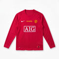 Maillot Rétro Manchester United 07/08 Ligue des Champions Manche Longue