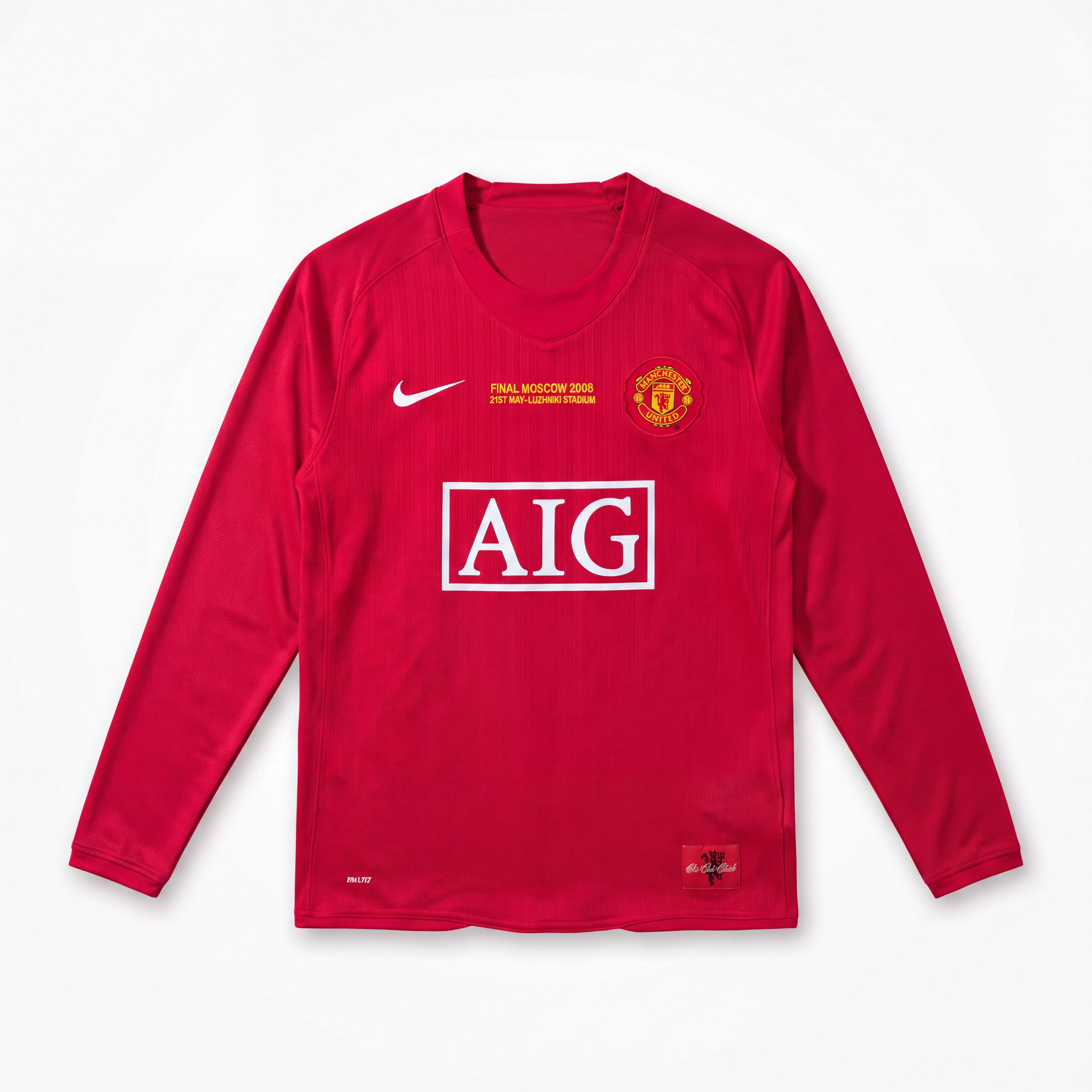 Maillot Rétro Manchester United 07/08 Ligue des Champions Manche Longue
