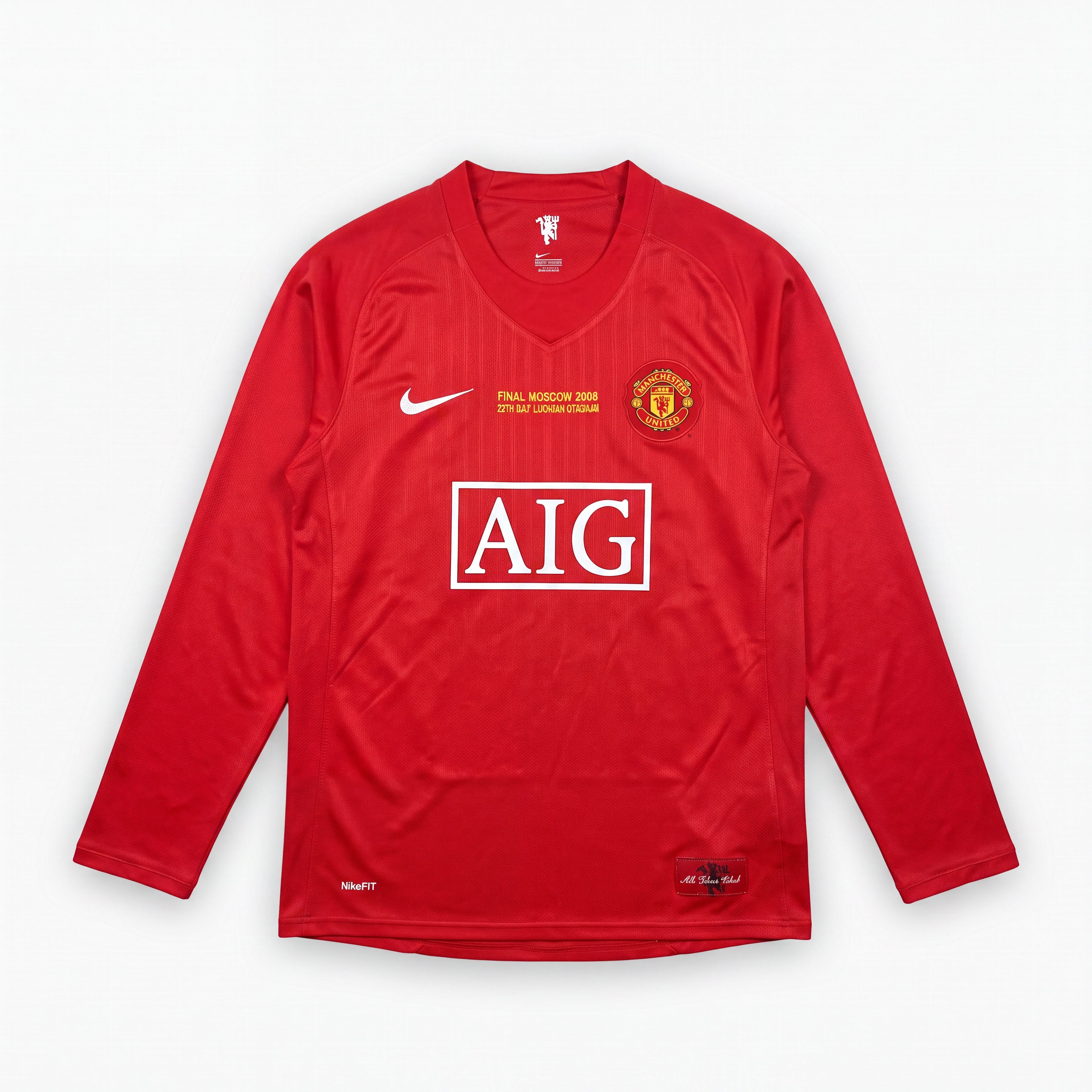Maillot Rétro Manchester United 07/08 Domicile Manche Longue