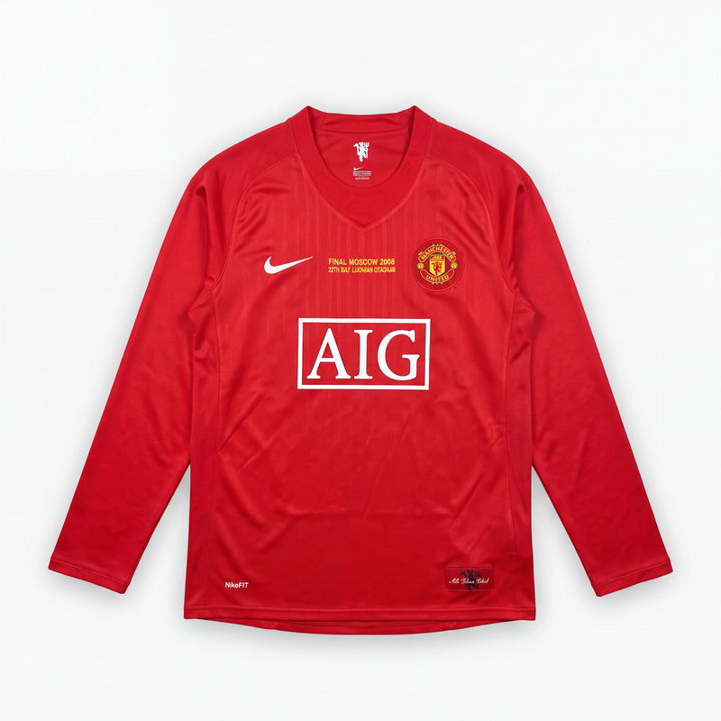 Maillot Rétro Manchester United 07/08 Domicile Manche Longue