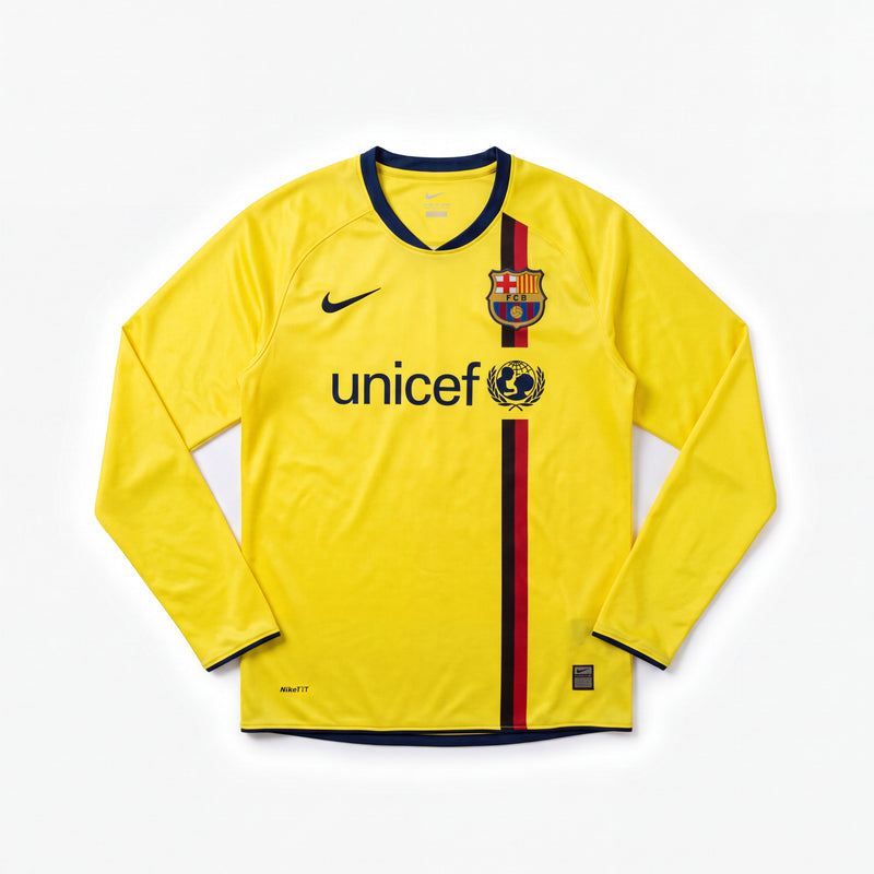Maillot Rétro Barcelone 08/09 Extérieur Manche Longue