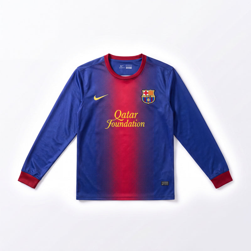 Maillot Rétro Barcelone 12/13 Domicile Manche Longue