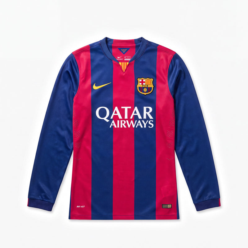 Maillot Rétro Barcelone 2014/15 Domicile Manche Longue