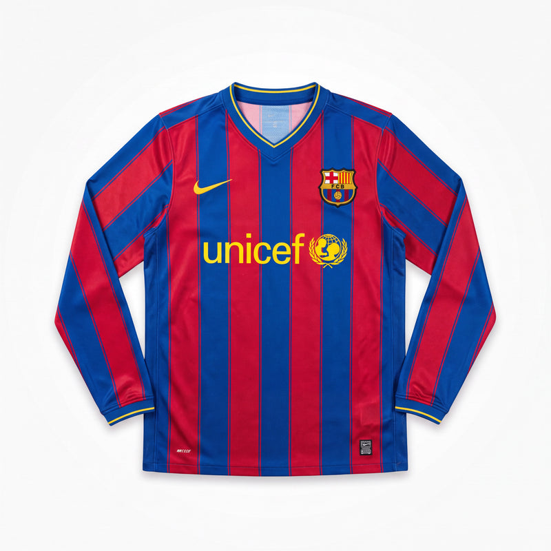 Maillot Rétro Barcelone 09/10 Domicile Manche Longue