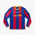 Maillot Rétro Barcelone 2010/11 Domicile Édition Ligue des Champions Manche Longue