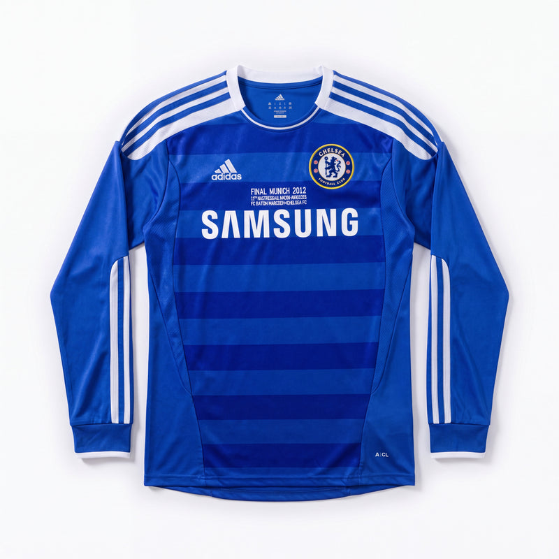 Maillot Rétro Chelsea 2011/12 Domicile UEFA Ligue des Champions Manche Longue