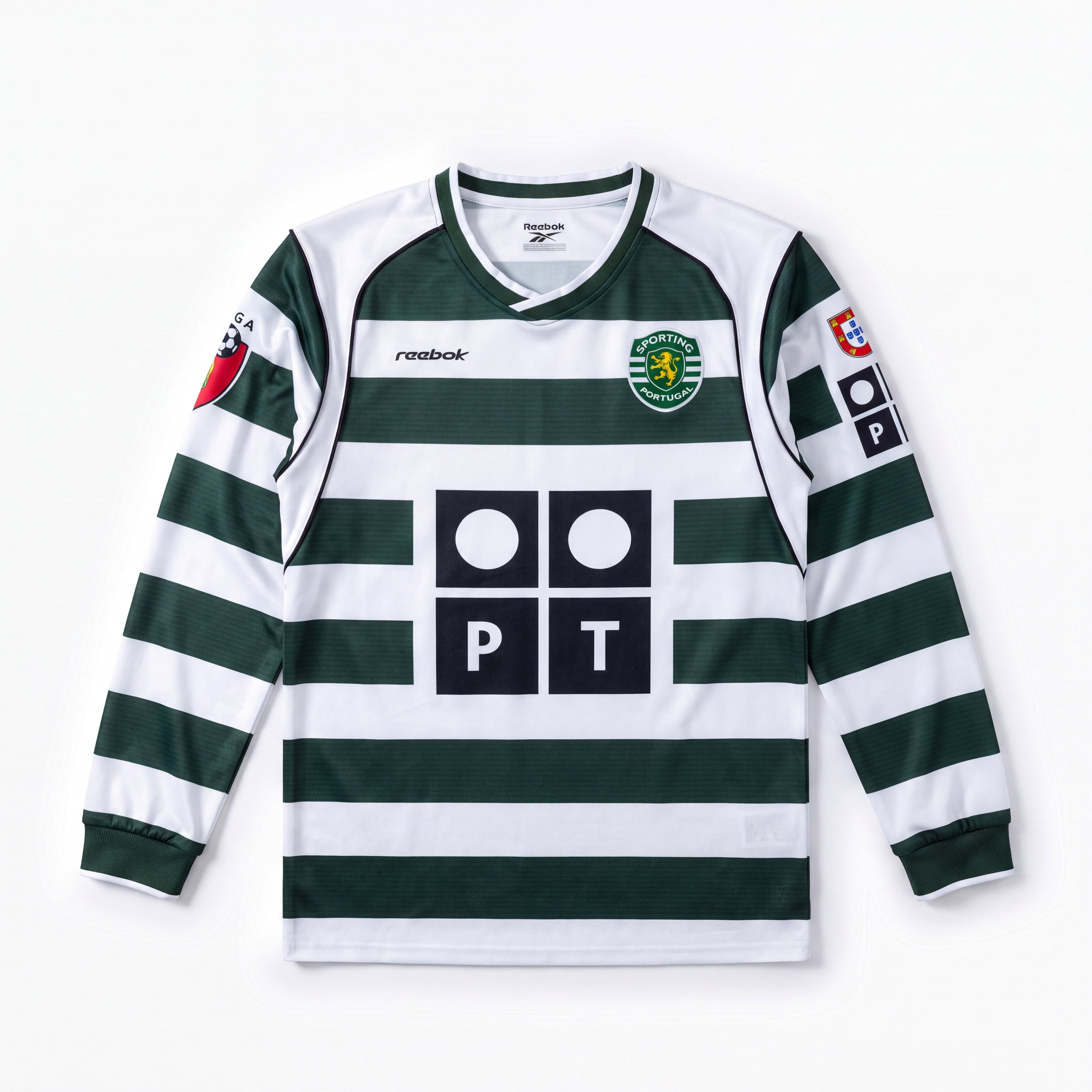 Maillot Rétro Sporting Lisbonne 01/03 Domicile Manche Longue