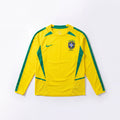 Maillot Rétro Brésil 2002 Domicile Manche Longue