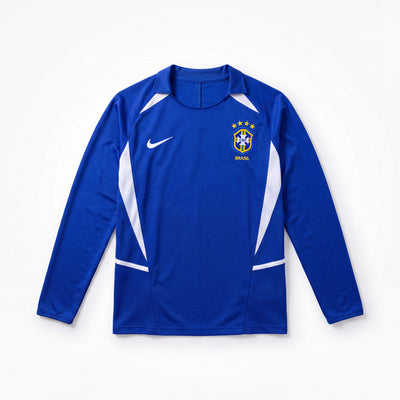 Camiseta Retro Brasil 2002 Visitante Manga Larga