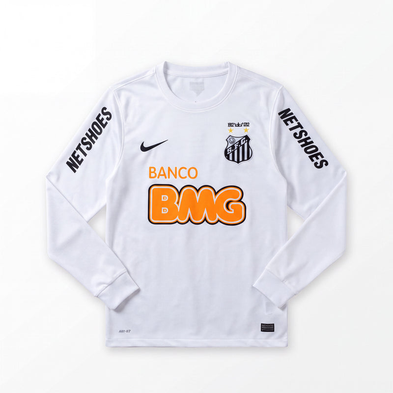 Maillot Rétro Santos 12/13 Extérieur Manche Longue Blanc