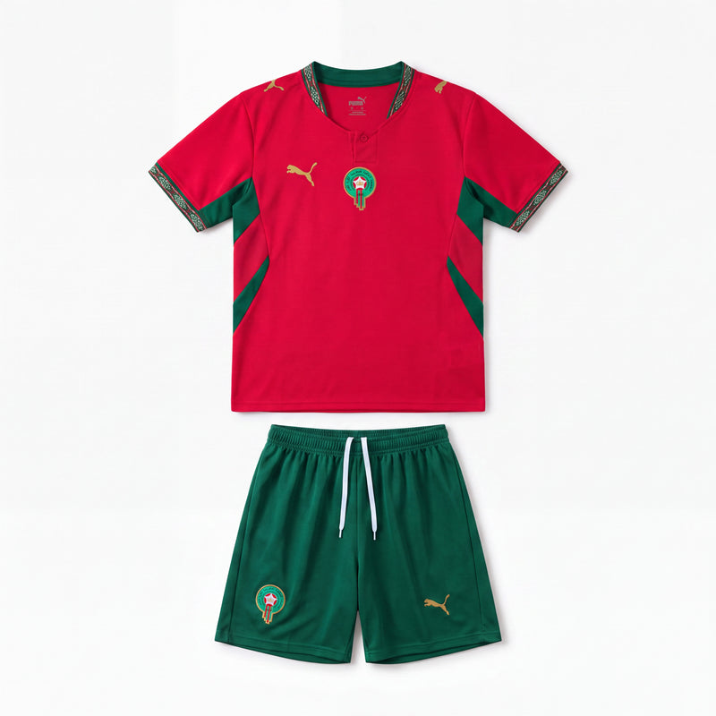 Morocco 2026 Home Kids Kit Jersey