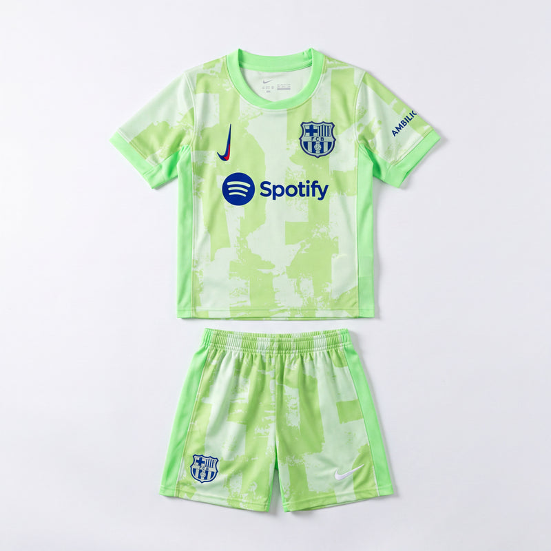 24/25 kids Barcelona third away kids set